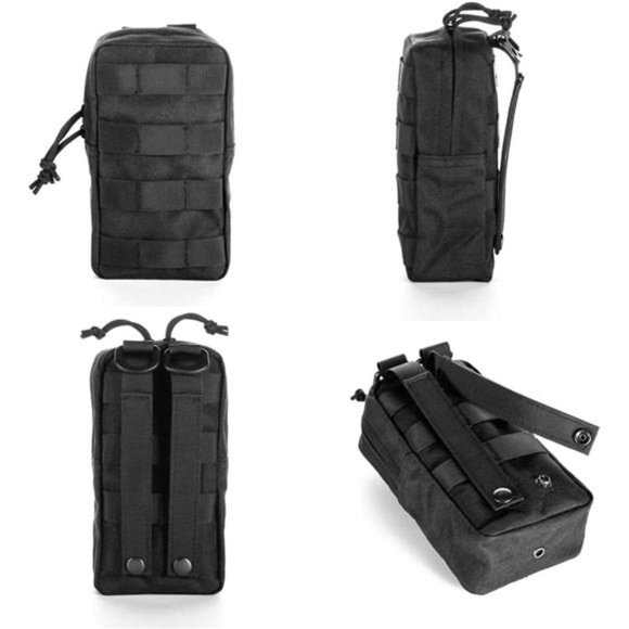 2 Molle Pouch Water Bottles Pouch Bag, Tactical Drawstring Molle Water Bottle - Picture 5 of 7